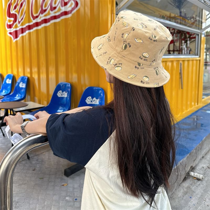 Bucket Hat Durian Print