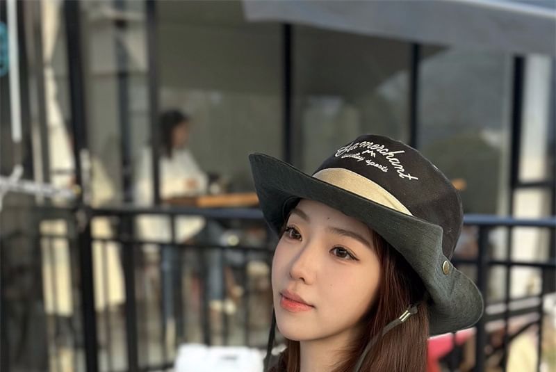 Embroidered Hat Letter Boonie