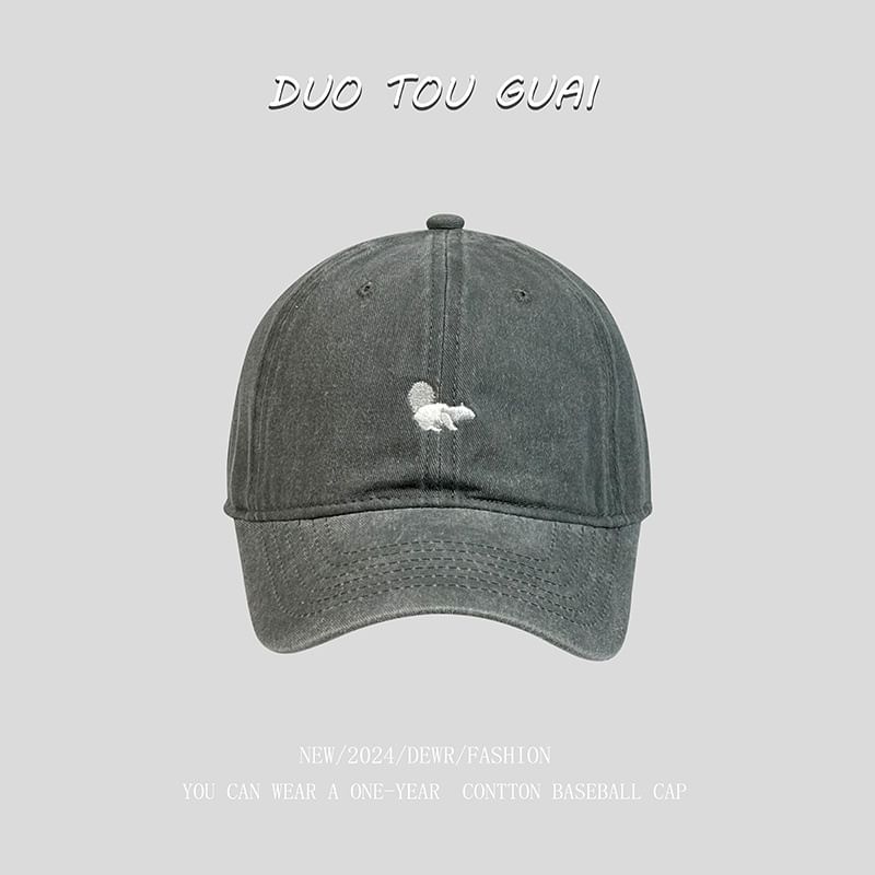 Embroidered Squirrel Baseball Cap