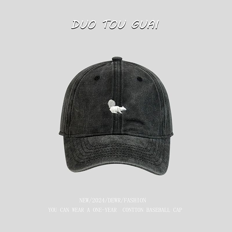 Embroidered Squirrel Baseball Cap