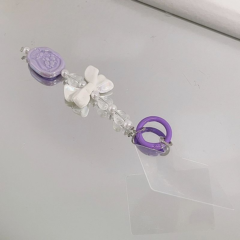 Charm Pad Bow with Resin Lanyard Phone