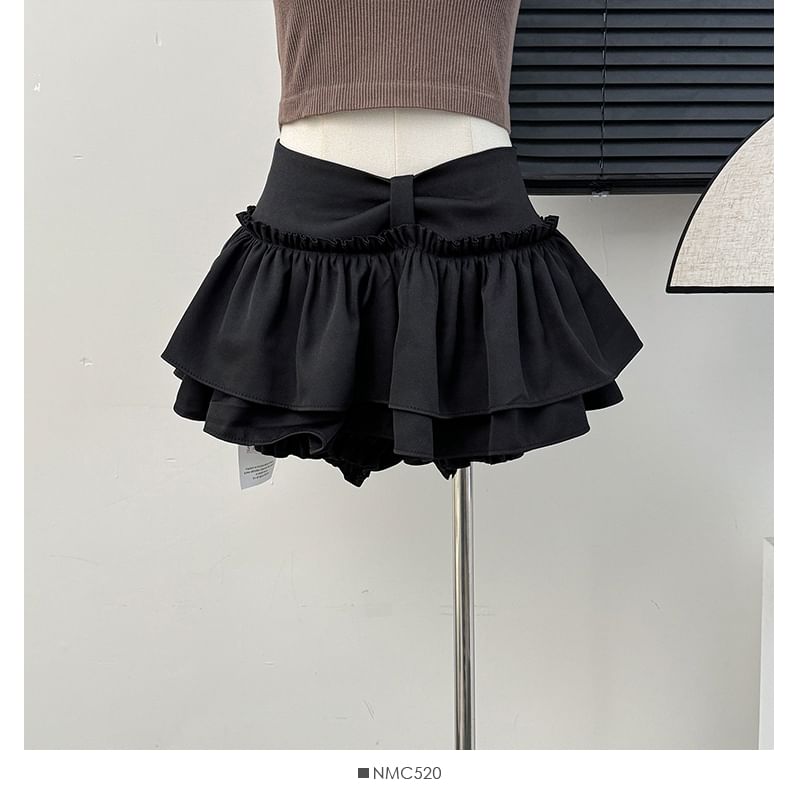 Layered Mini Skirt with Waist Detail