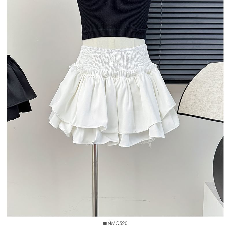 Layered Mini Skirt with Waist Detail