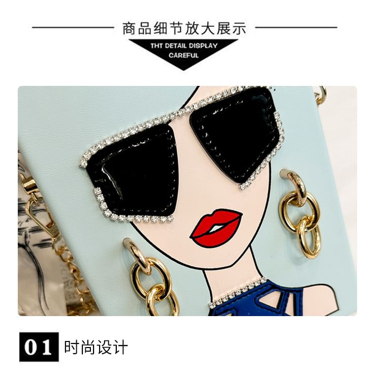 Print Crossbody Face Bag