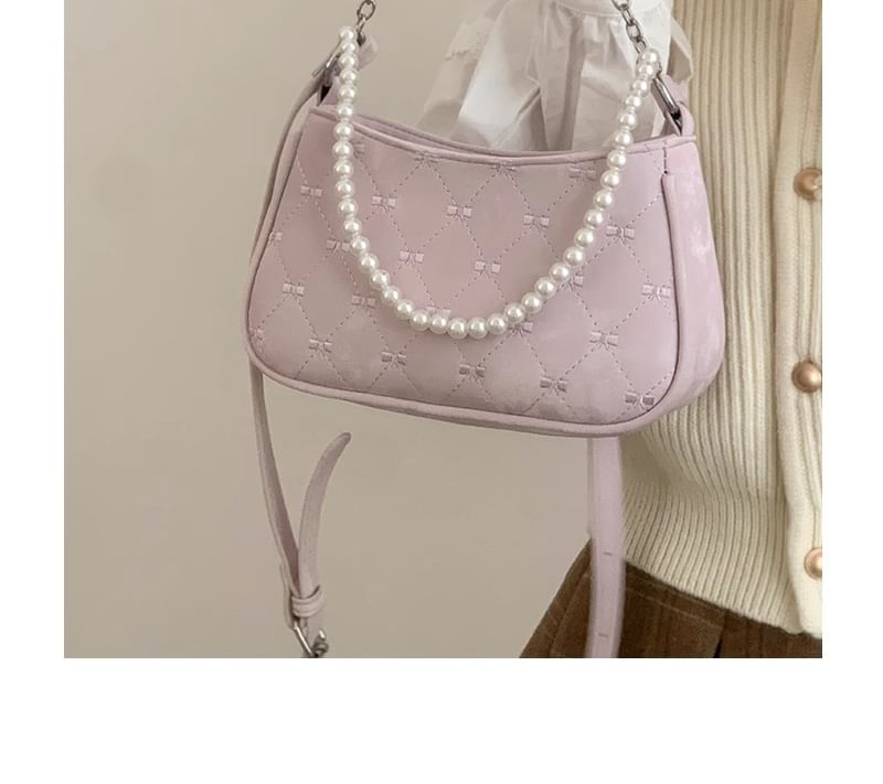 Faux Pearl Chain Shoulder Bag