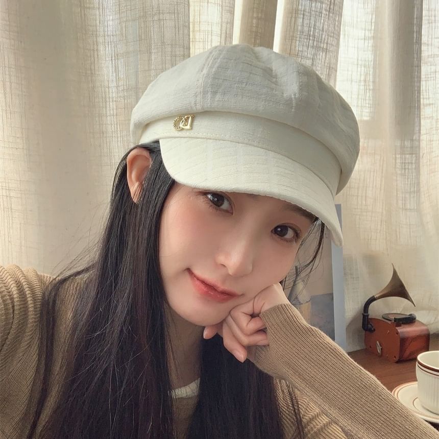 Plain Rhinestone Cap Newsboy Accent