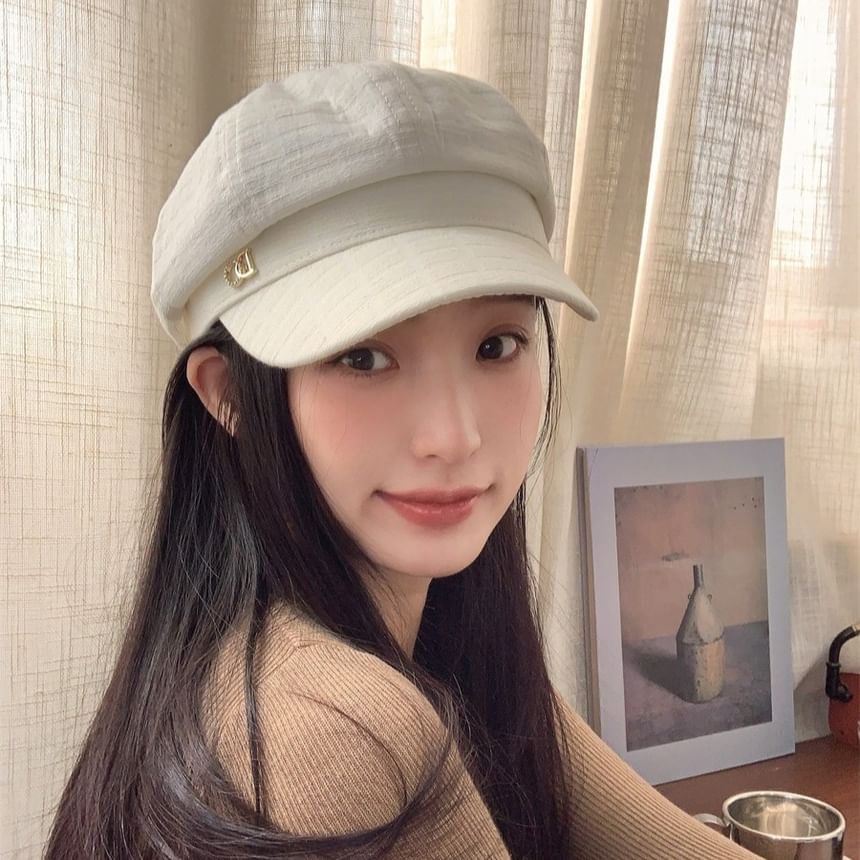 Plain Rhinestone Cap Newsboy Accent