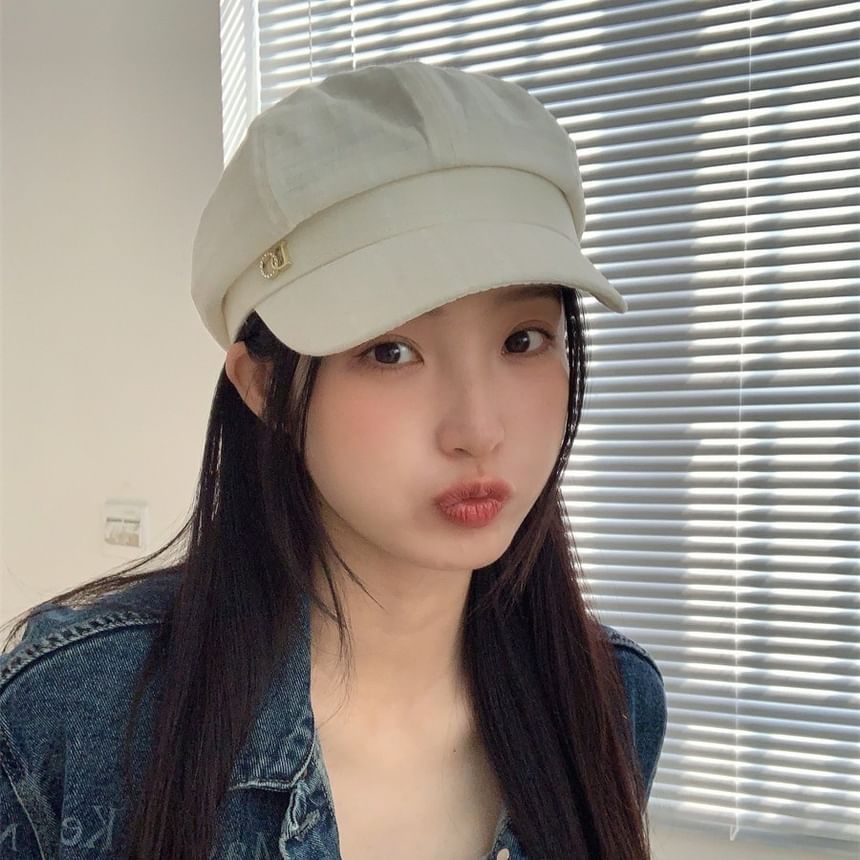 Plain Rhinestone Cap Newsboy Accent