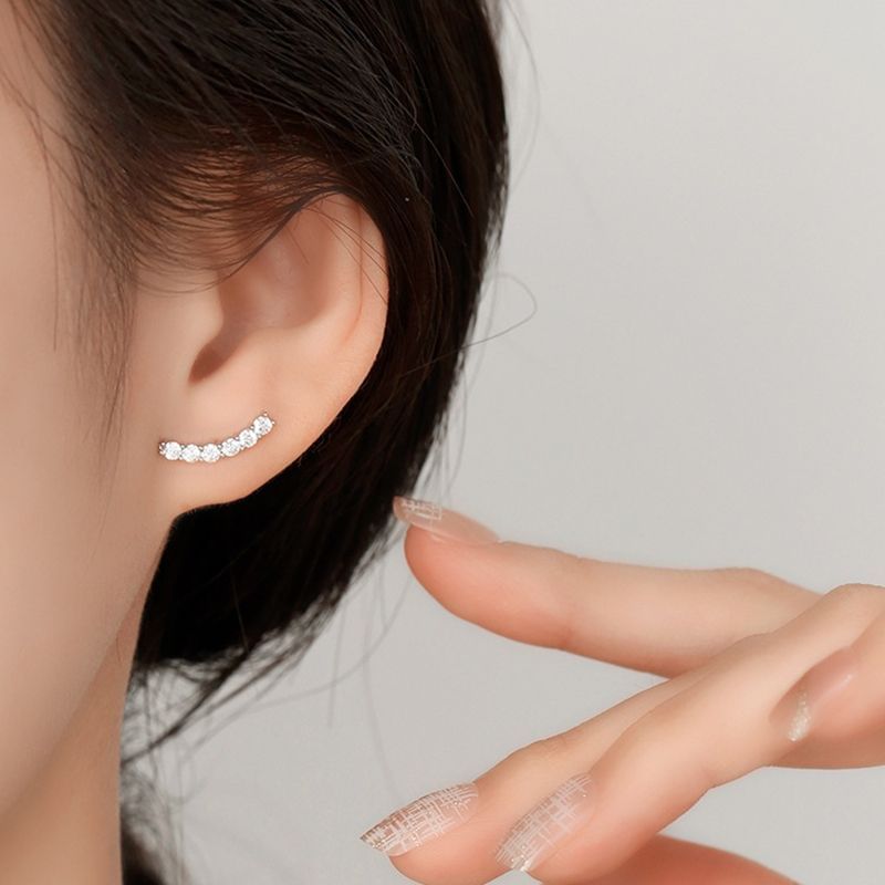 Rhinestone Climber Earring