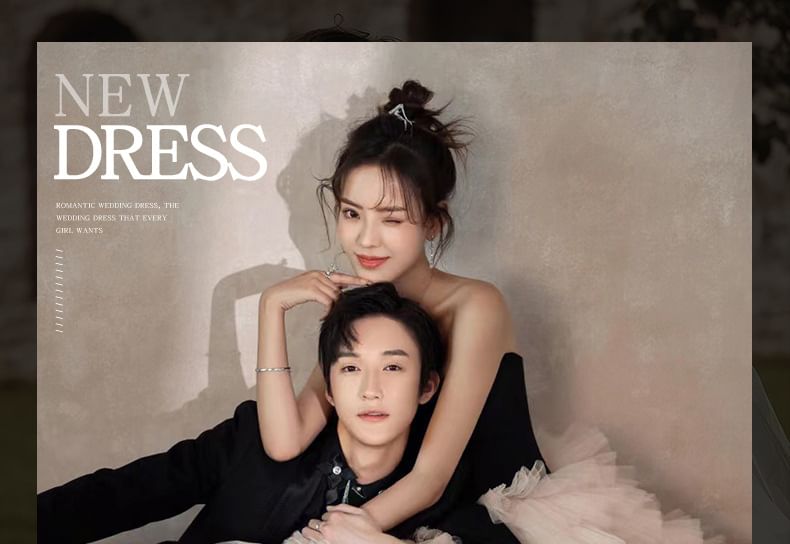 Ruffle A-Line Two Strapless Gown Ball Tone