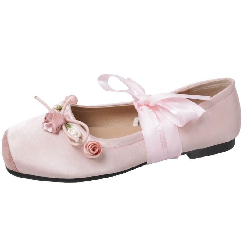 Flats Balletcore Accent Floral