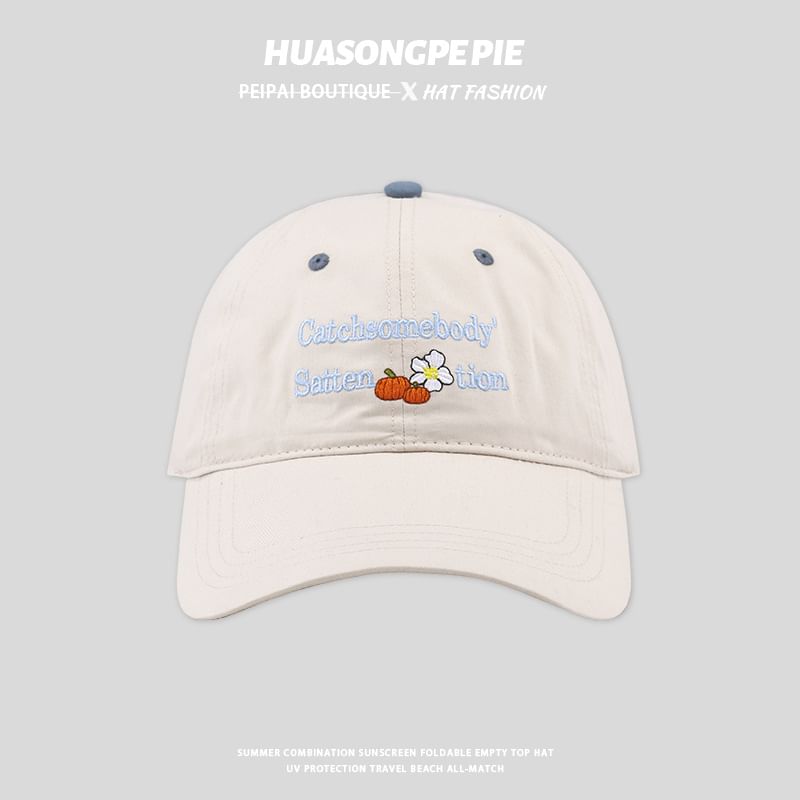 Cap Lettering Baseball Embroidered