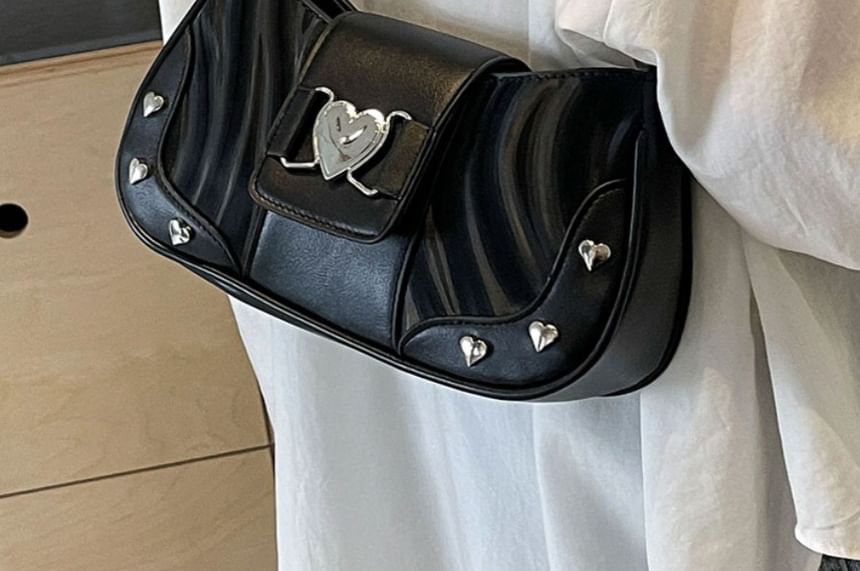 Heart Studded Shoulder Bag