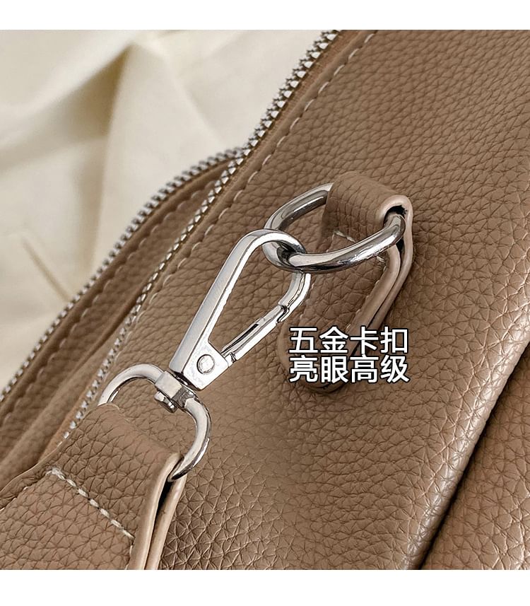 Faux Leather Backpack Multi-Pocket