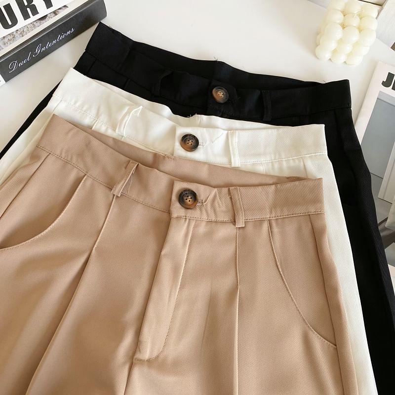 High Waist Plain Shorts