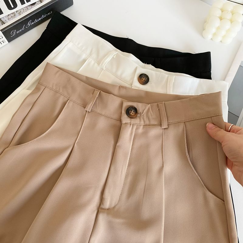 High Waist Plain Shorts