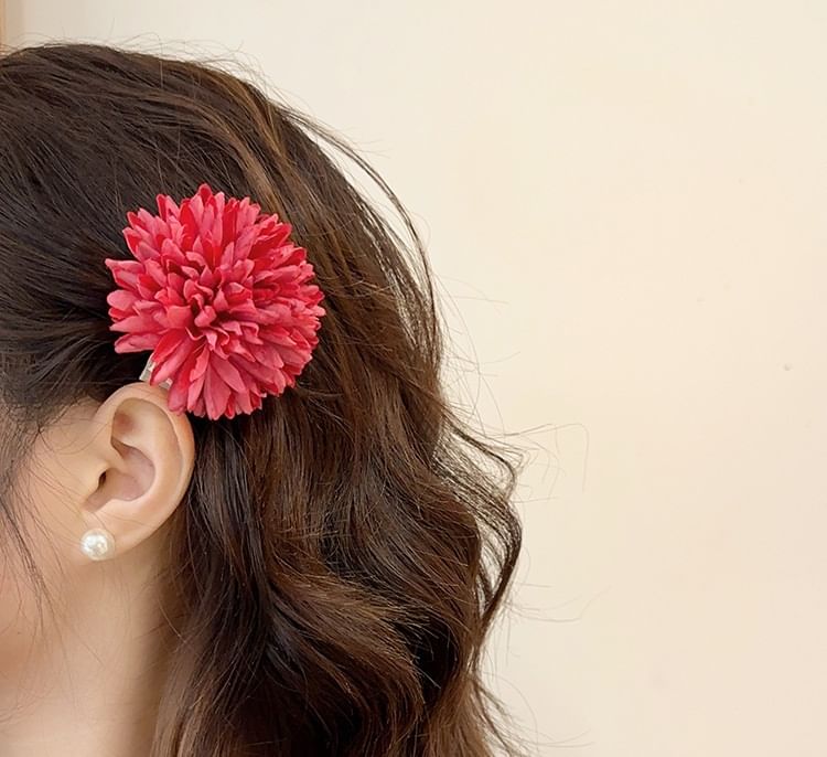 Floral Fabric Hair Clip