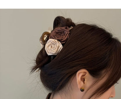 Floral Fabric Hair Clamp / Hair Clip