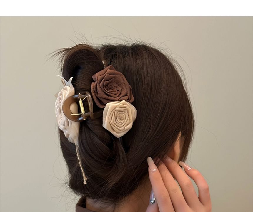 Floral Fabric Hair Clamp / Hair Clip