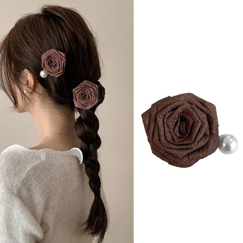 Floral Fabric Hair Clamp / Hair Clip