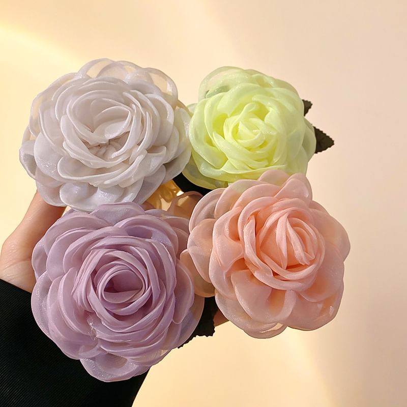 Mesh Floral Claw Hair