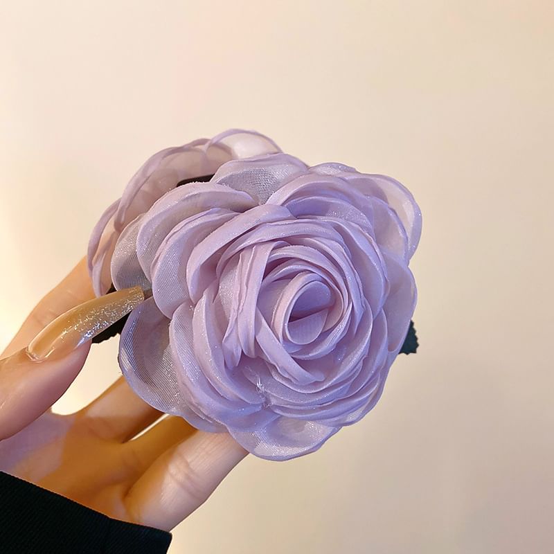 Mesh Floral Claw Hair