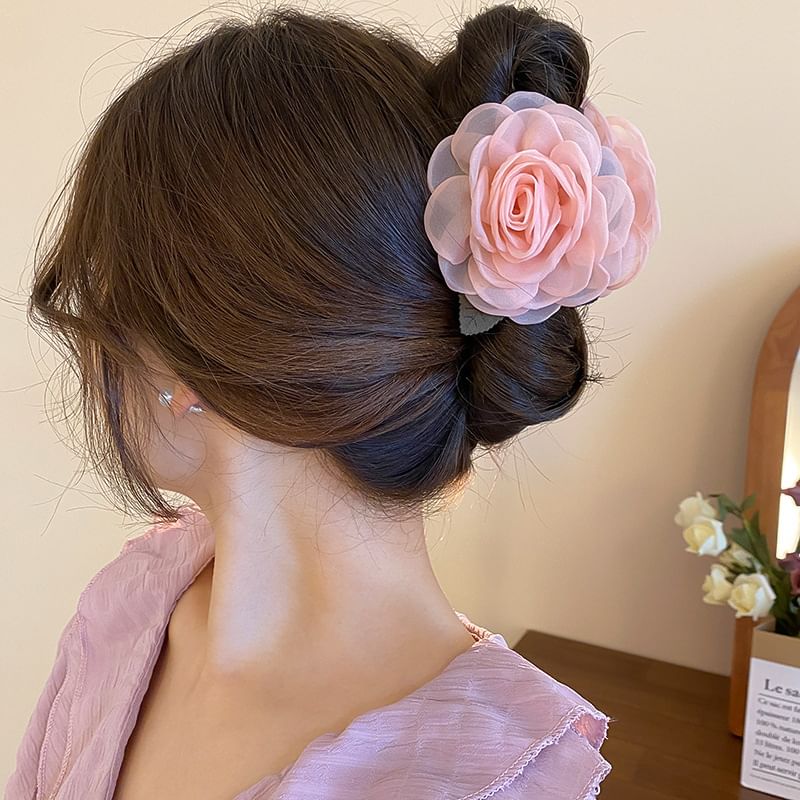 Mesh Floral Claw Hair