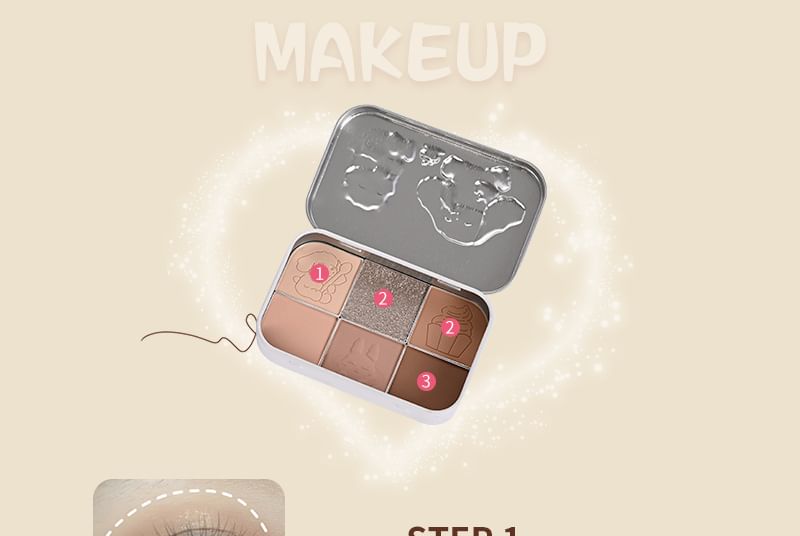 Tea Party Series Metal Box Eyeshadow Palette #01