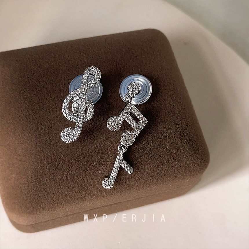 Cuff Music Earring Rhinestone