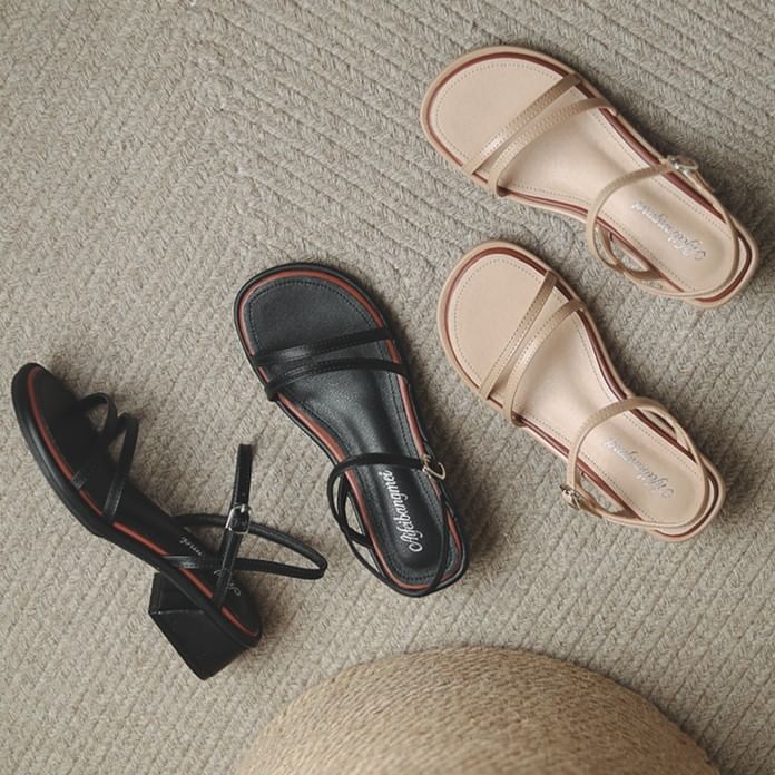 Heel Strappy Sandals Block