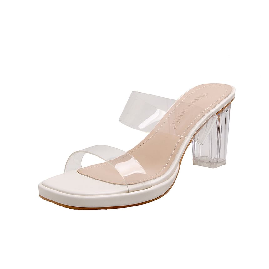 Platform Chunky Heel Slide Sandals