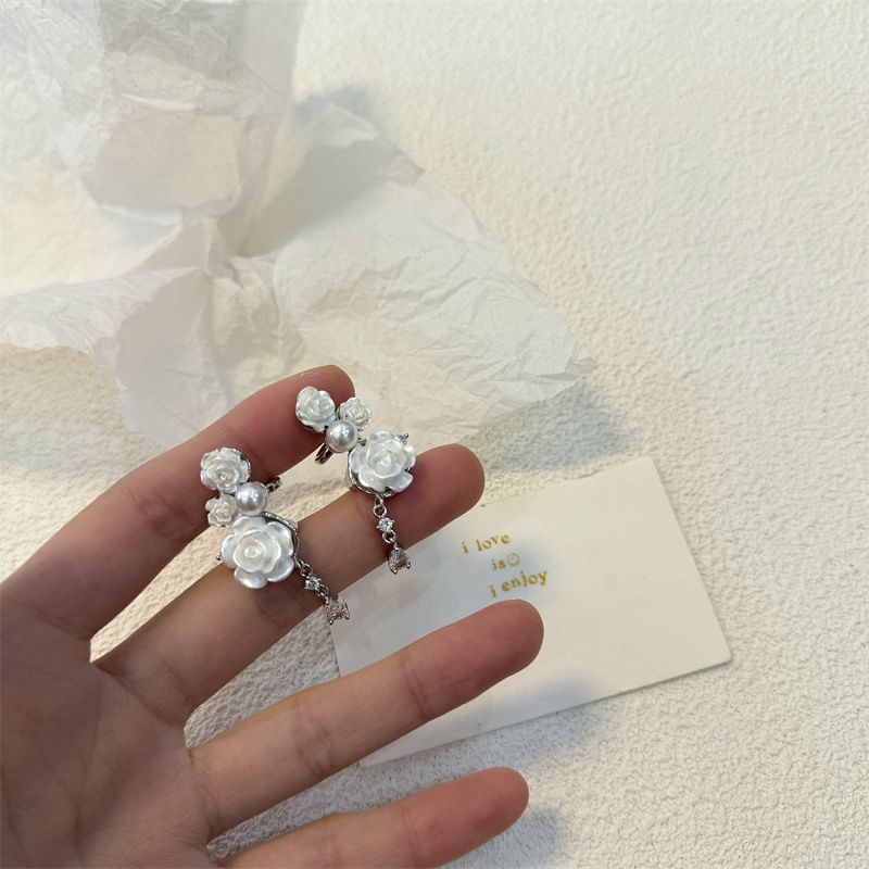 Pearl Faux Cuff Floral Alloy Ear