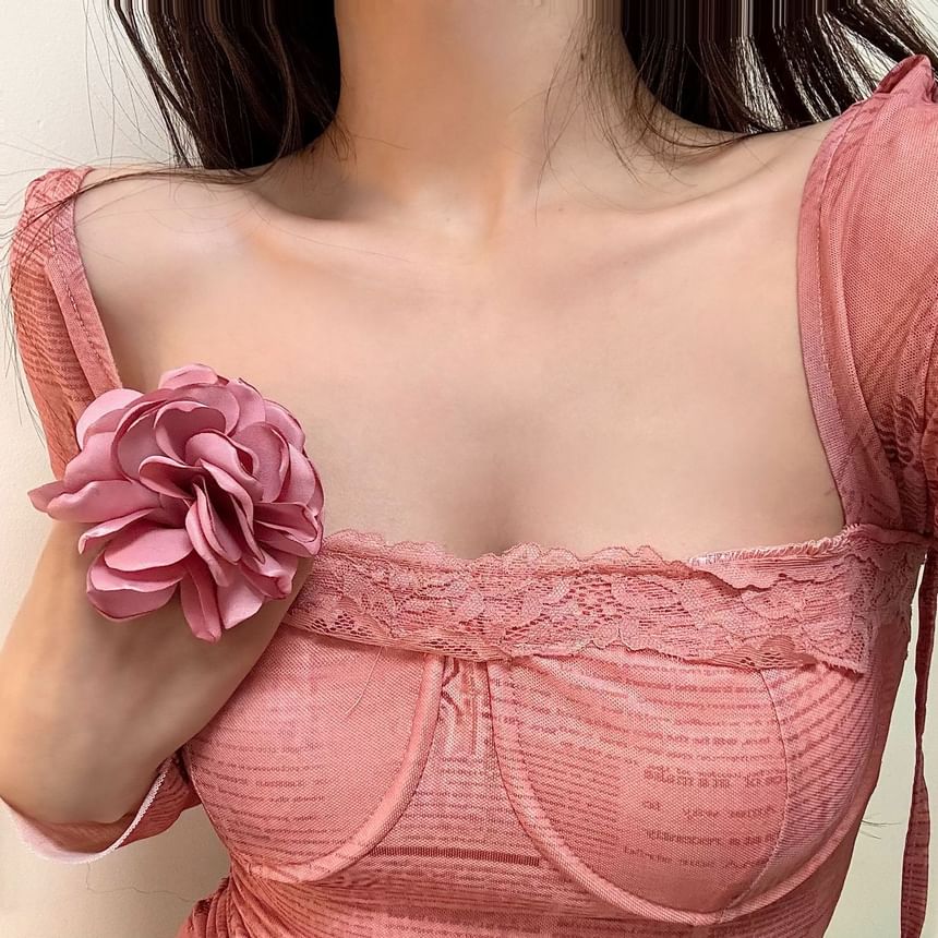 Fabric Ring Floral Open