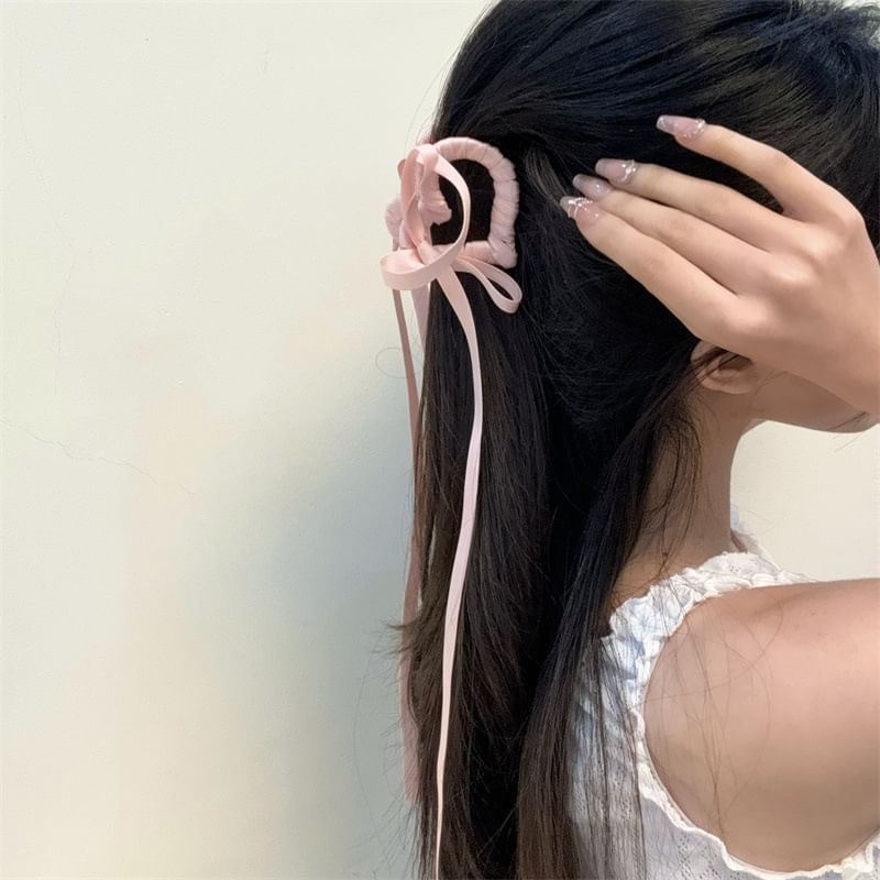 Hair Ribbon Heart Clamp