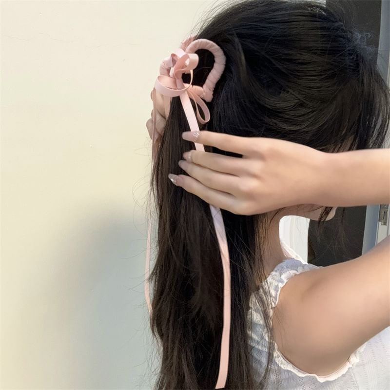 Hair Ribbon Heart Clamp