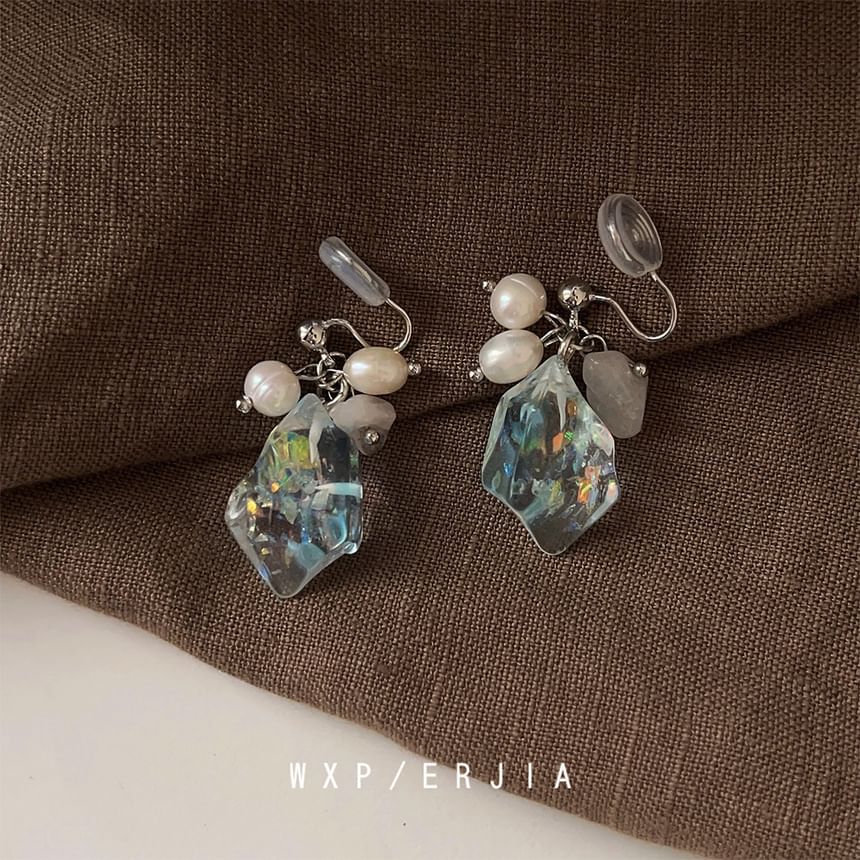 Pearl Ear Crystal Cuff Alloy Faux Freshwater