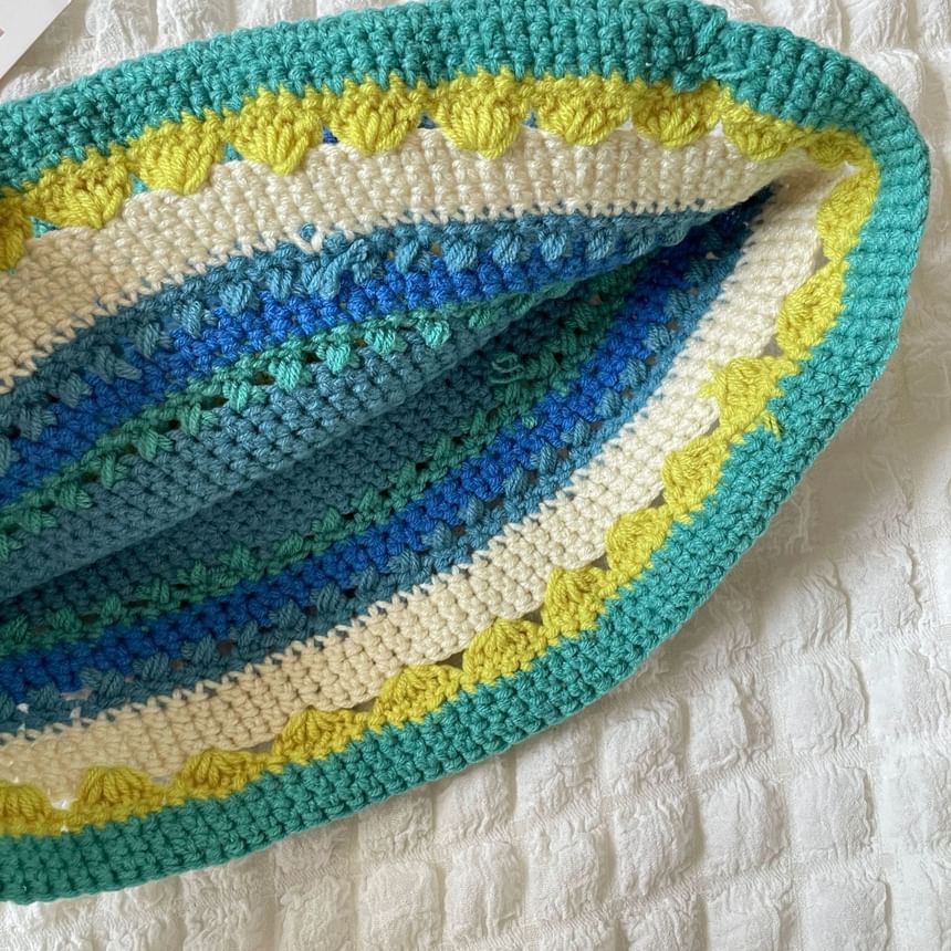 Hat Striped Bucket Knit