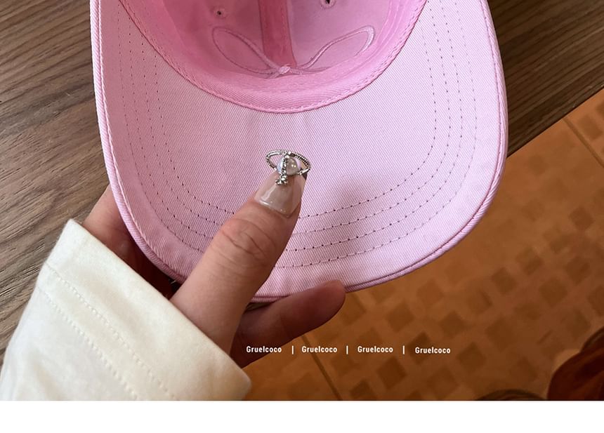 Embroidered Cap Bow Baseball