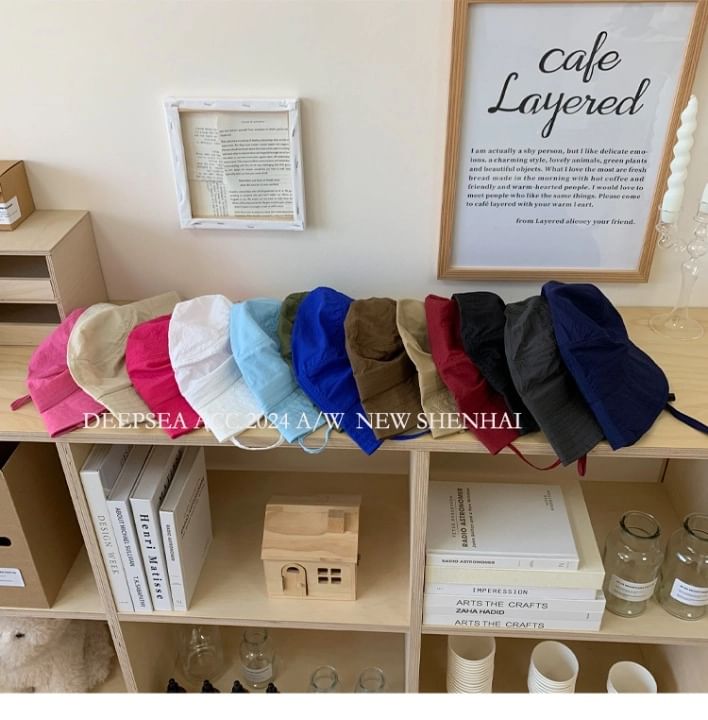 Plain Drawstring Hat Bucket