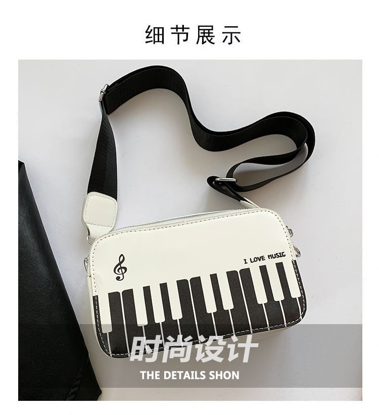Crossbody Piano Print Bag