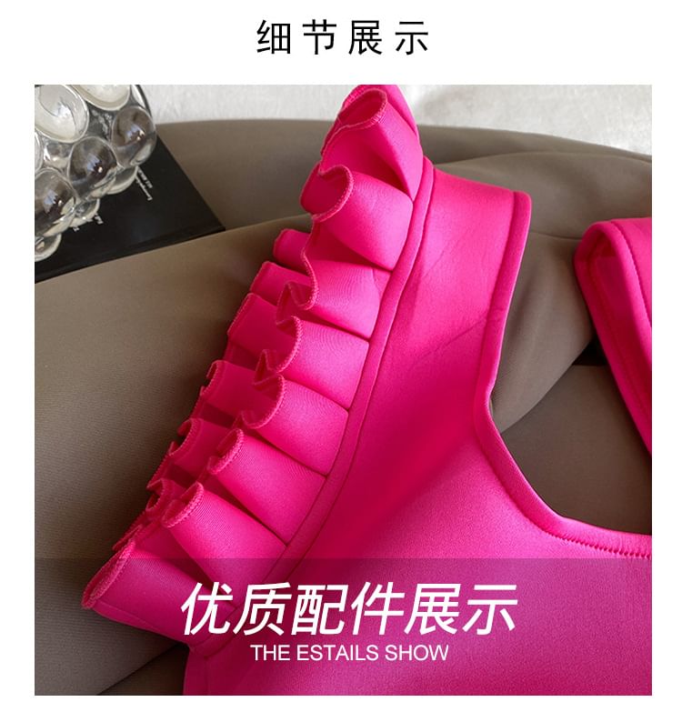 Bag Shopper Ruffle Plain