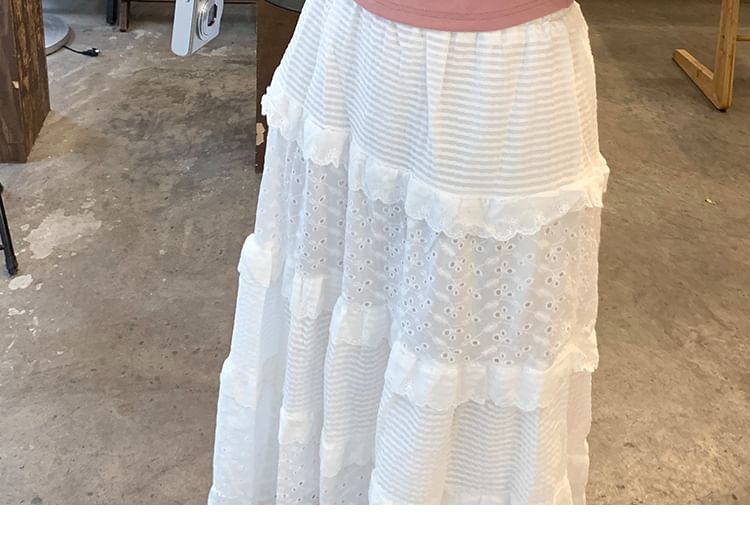 Ruched Plain Tee Short-Sleeve Crop Off-Shoulder