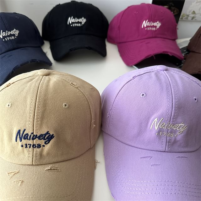 Embroidered Lettering Baseball Cap