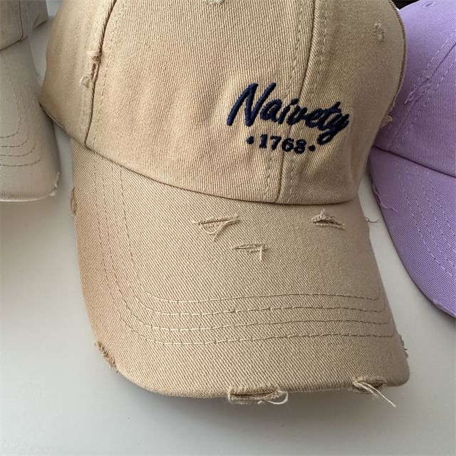 Embroidered Lettering Baseball Cap