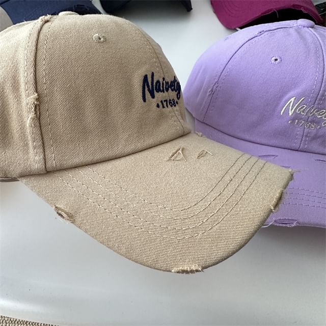 Embroidered Lettering Baseball Cap