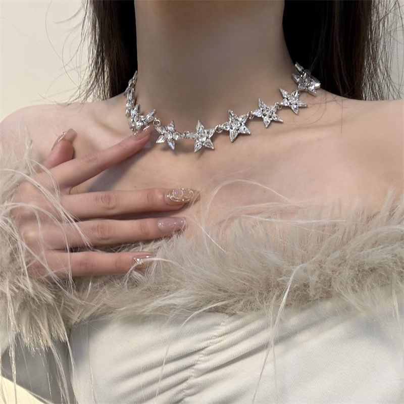 / Drop Necklace Star Earring