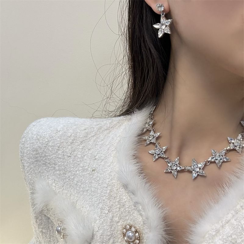 / Drop Necklace Star Earring