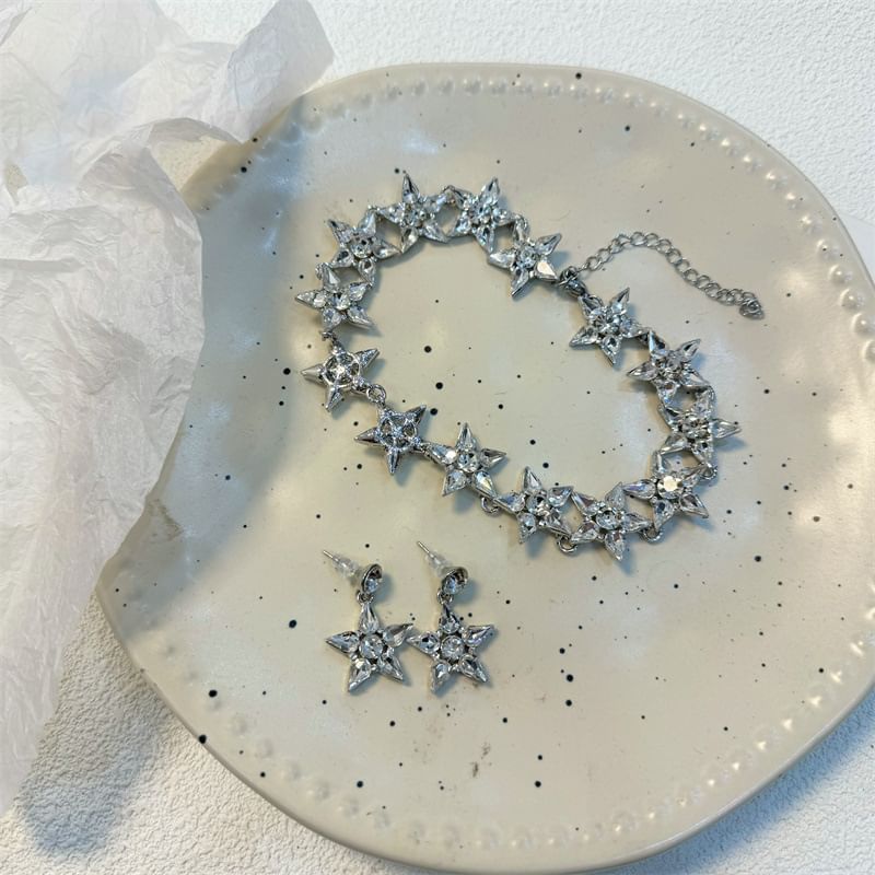 / Drop Necklace Star Earring