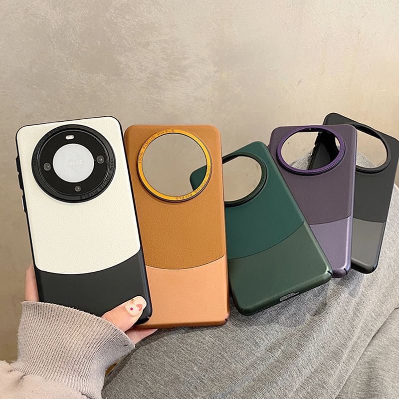 Color Leather Phone Case Panel Faux