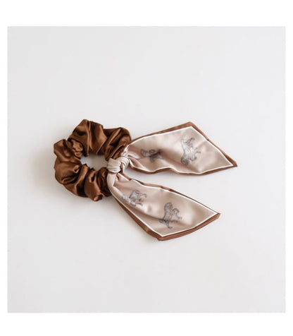 Horse Print Bow Scrunchie